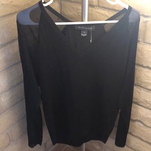 Ralph Lauren sweater w/ sheer sleeves. Size L